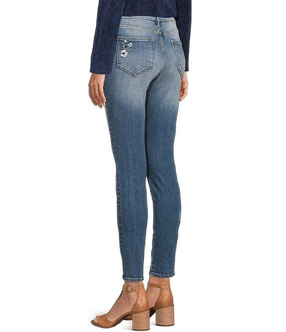 Driftwood X Bluebell Fleur Jackie Floral Embroidered High Rise Skinny Jeans Product Image