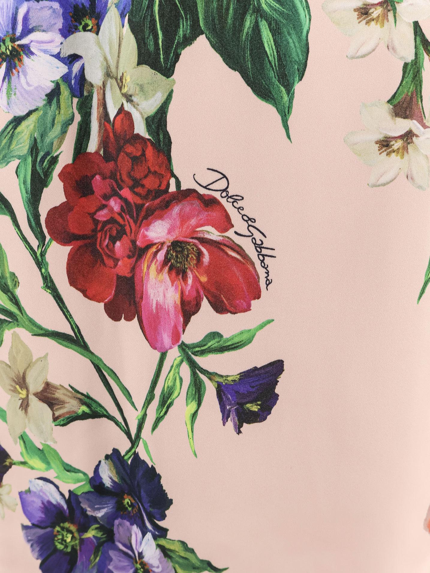 DOLCE & GABBANA Women Flower Print Midi Dress In Neutral Product Image