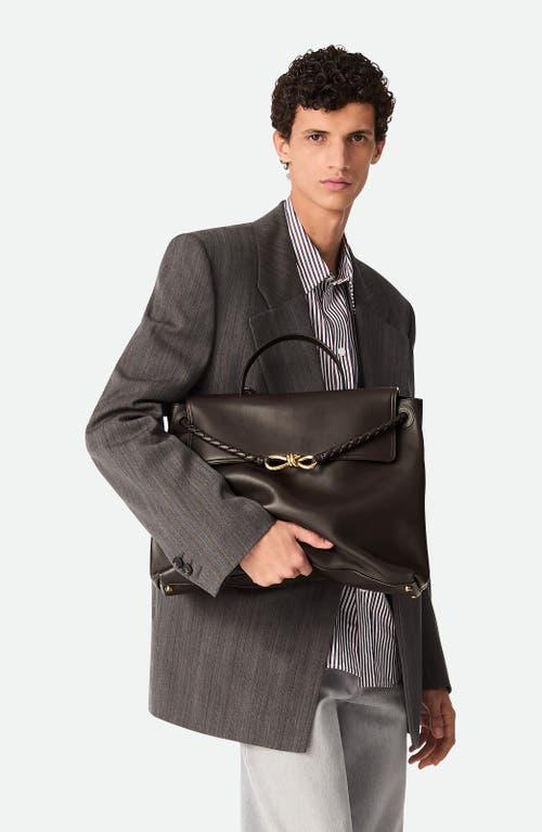 BOTTEGA VENETA Andiamo Large Leather Top-handle Bag In Fondant-m Brass Product Image
