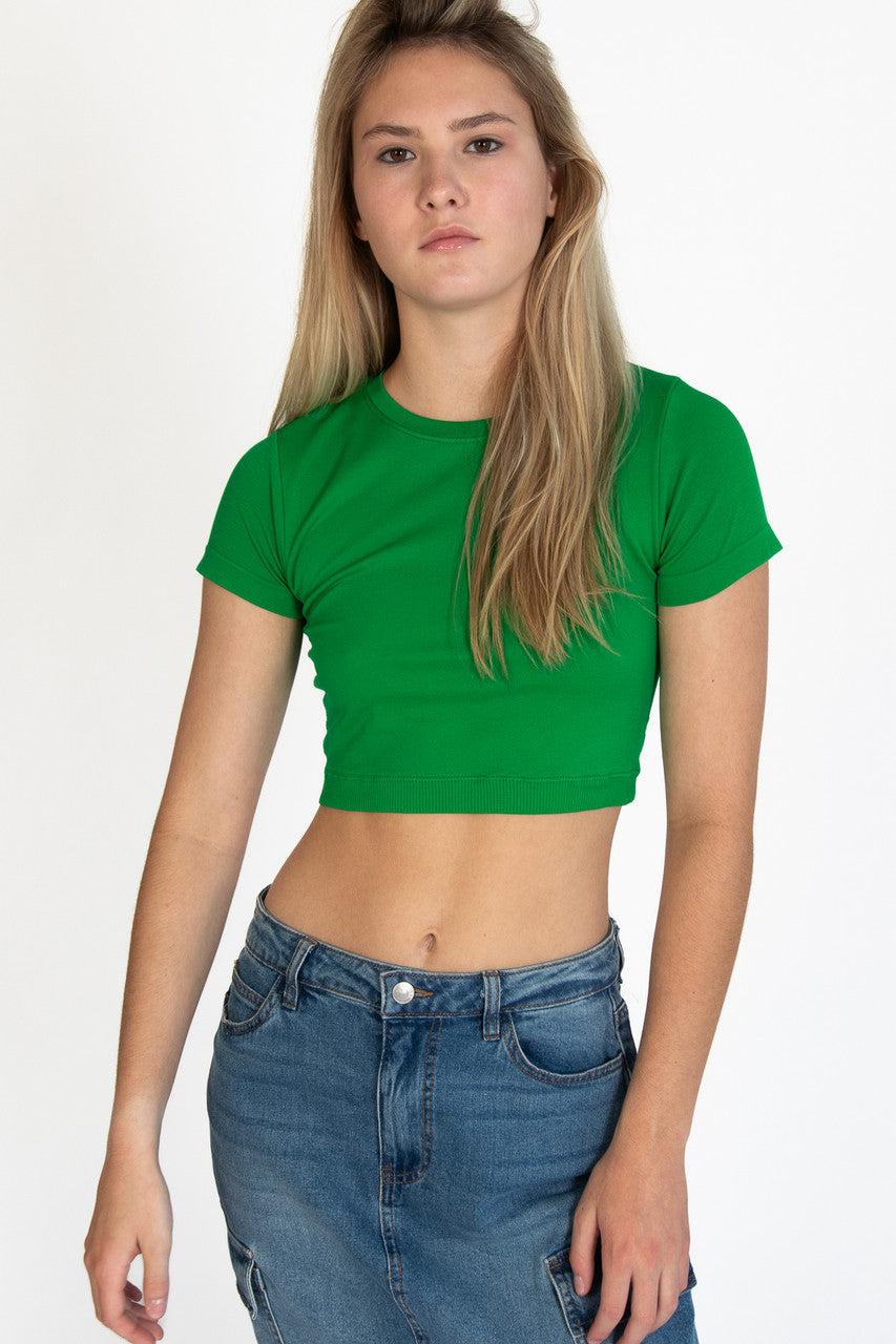 Double Layer Crop Tee Product Image