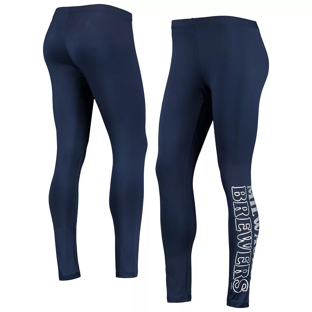 Women's G-III 4Her by Carl Banks Navy Milwaukee Brewers Stadium Lightweight Leggings, Size: Small, Blue Product Image