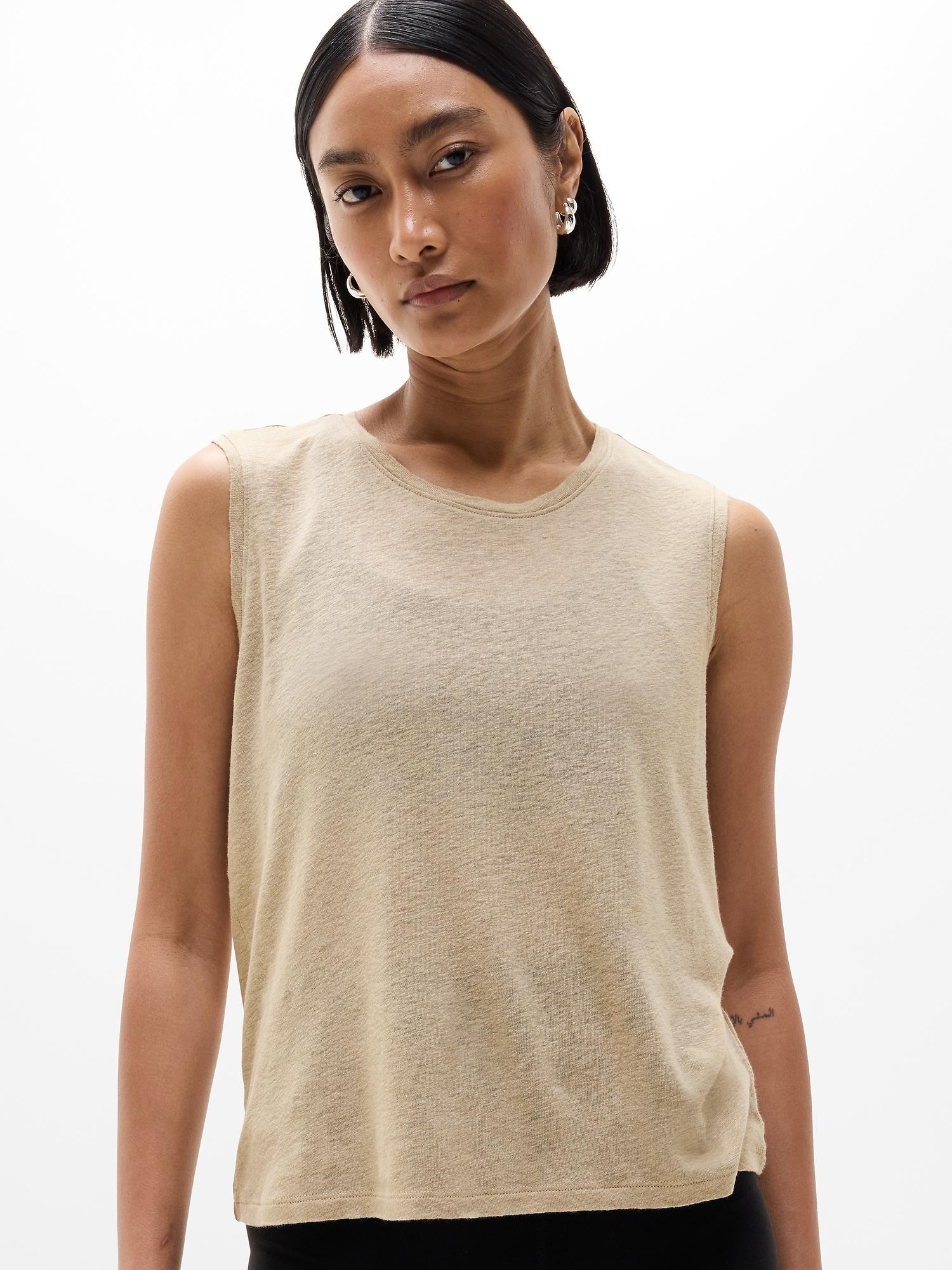 Getaway Linen Blend Muscle Tank Product Image