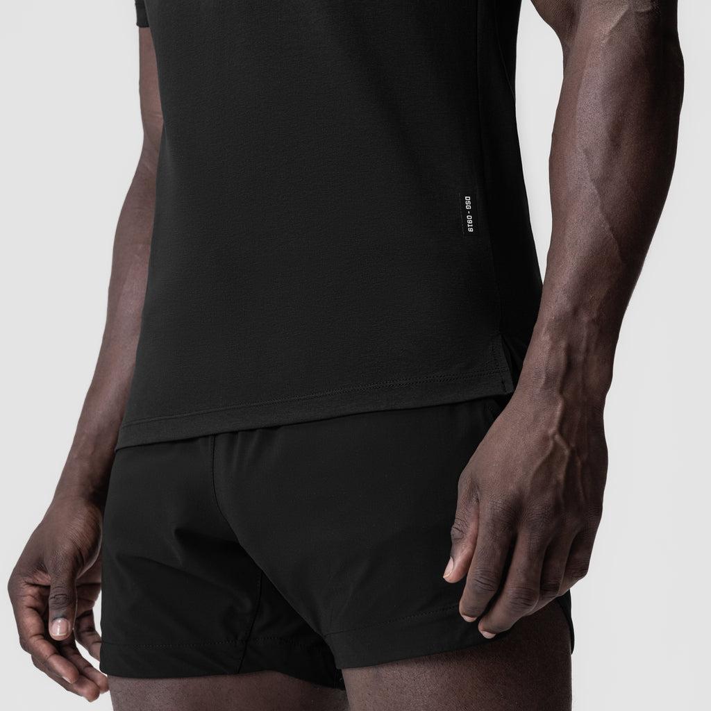 0919. Supima® Fitted Tee - Black Product Image