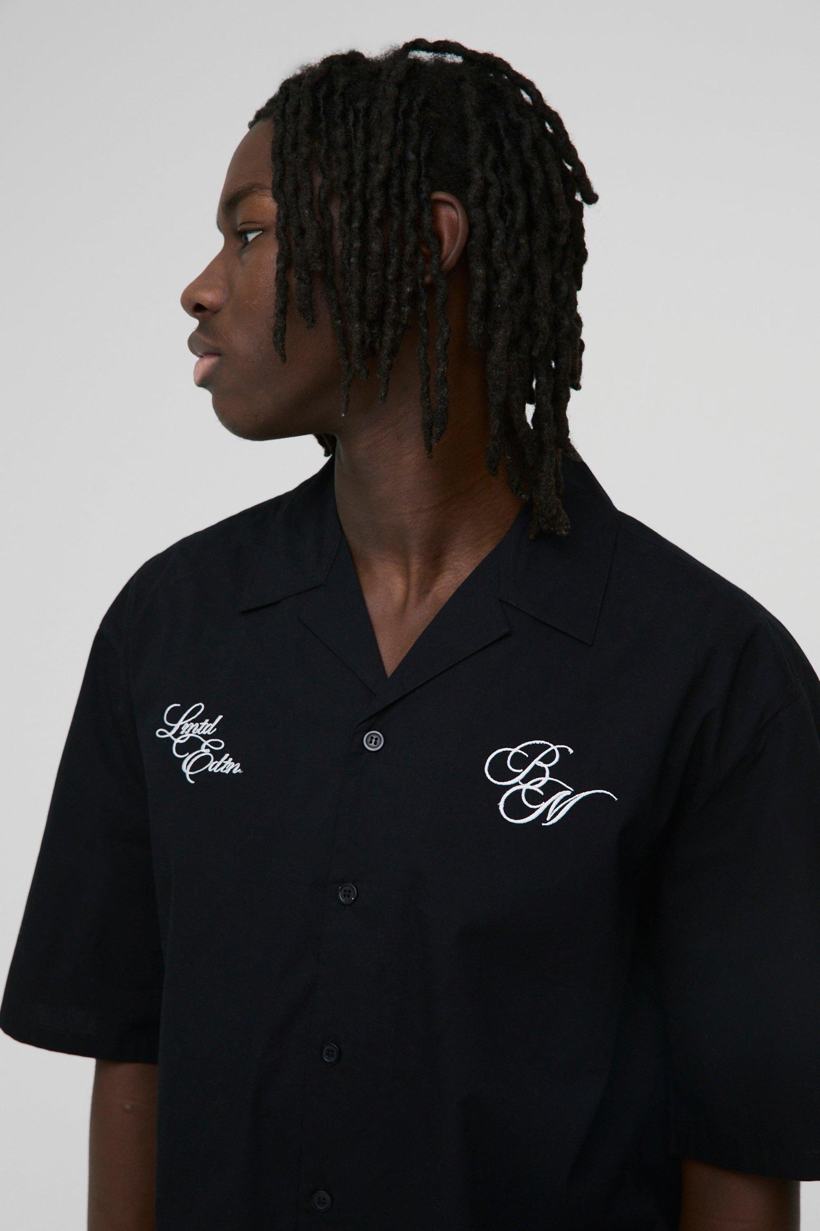 Oversized BM Peached Cotton Revere Shirt | boohooMAN USA Product Image