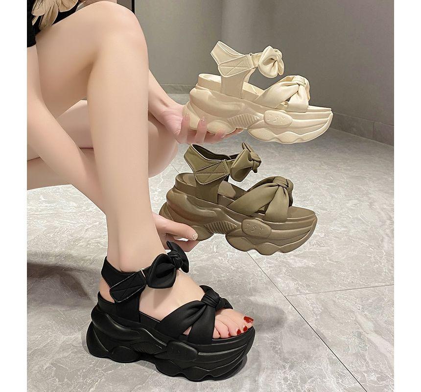 Platform Bow Sandals Product Image