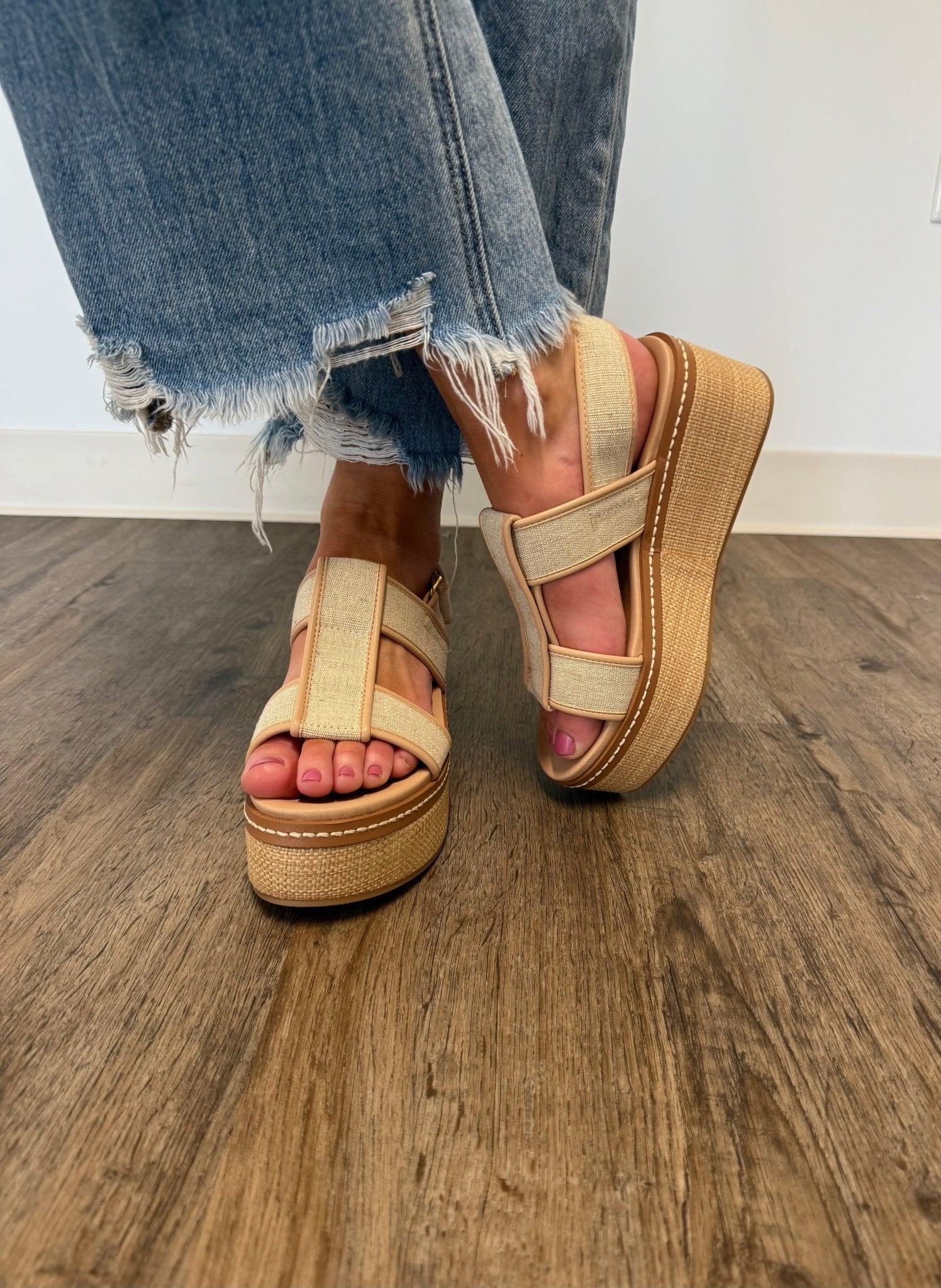 Chinese Laundry Swell Natural Platform Wedge Sandals - DOORBUSTER Female Product Image