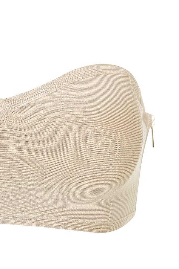 Naked  beige bandage strapless bra Product Image