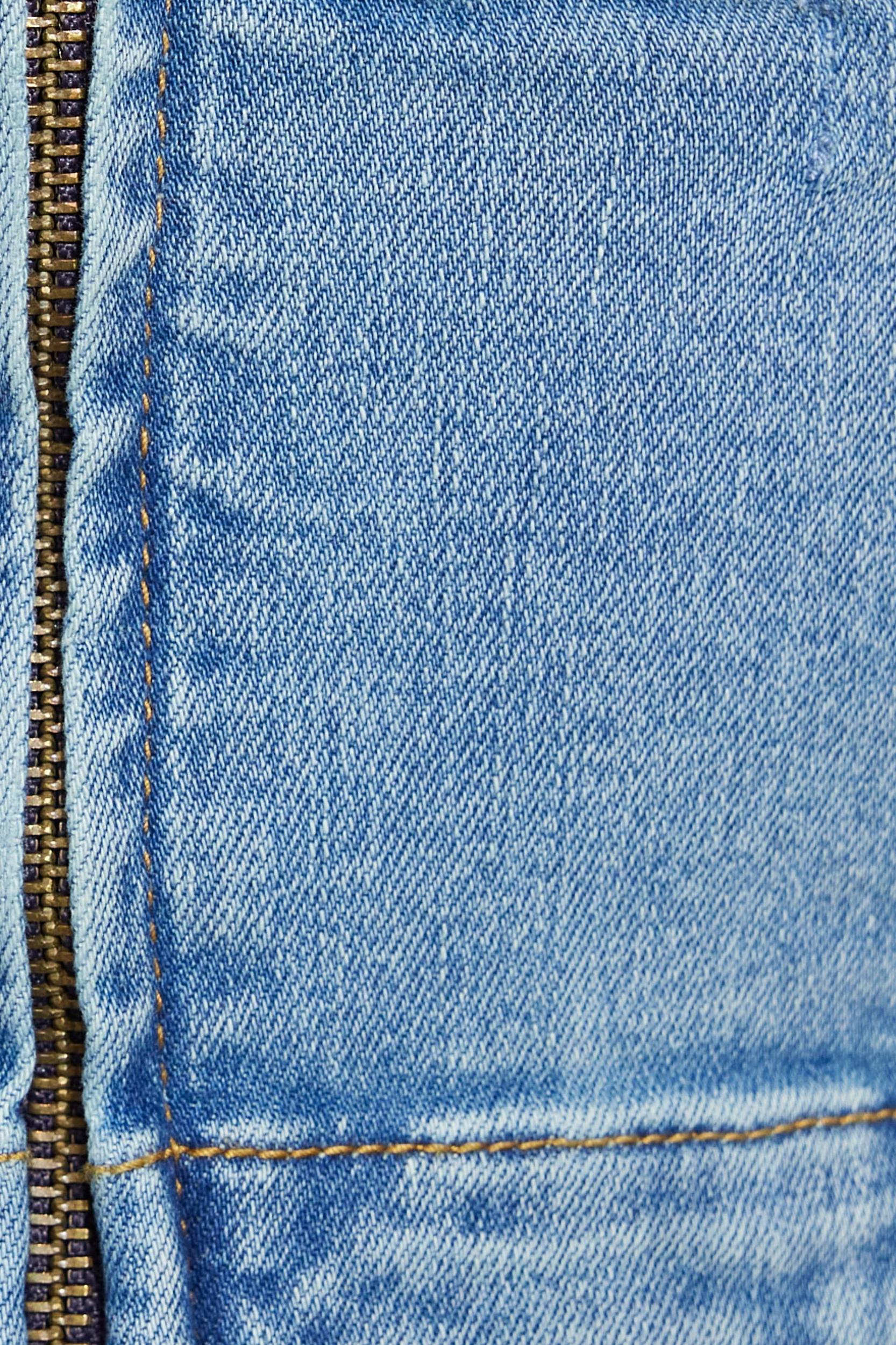 Denim Seamed Tube Top Product Image