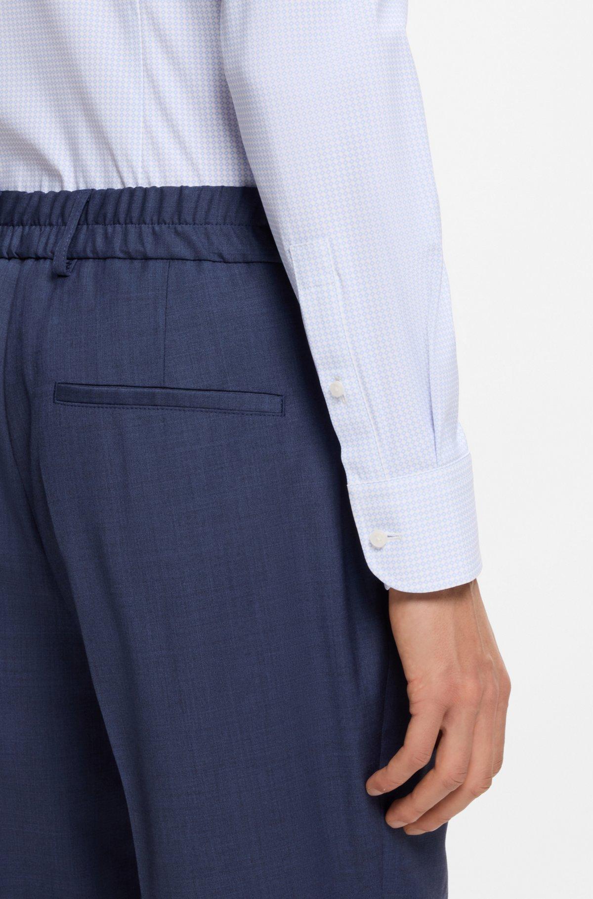 Printed slim-fit shirt in performance-stretch jersey Product Image