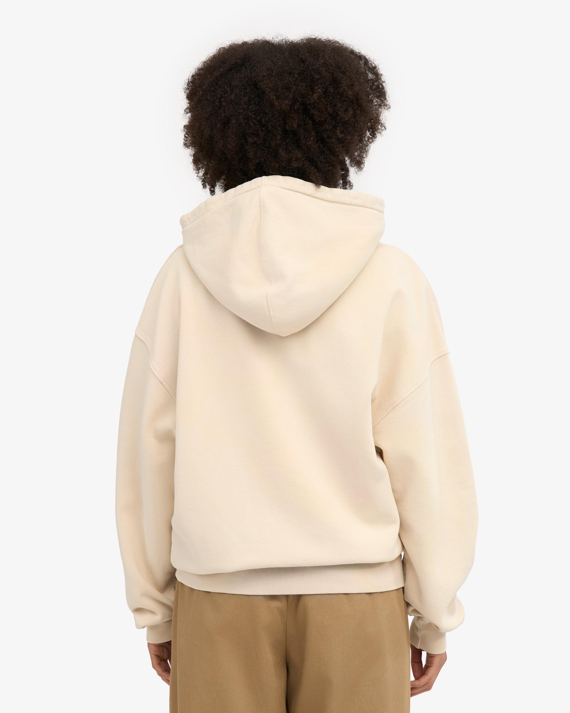 Organic Oversized Zip Hood - Ivory White Product Image