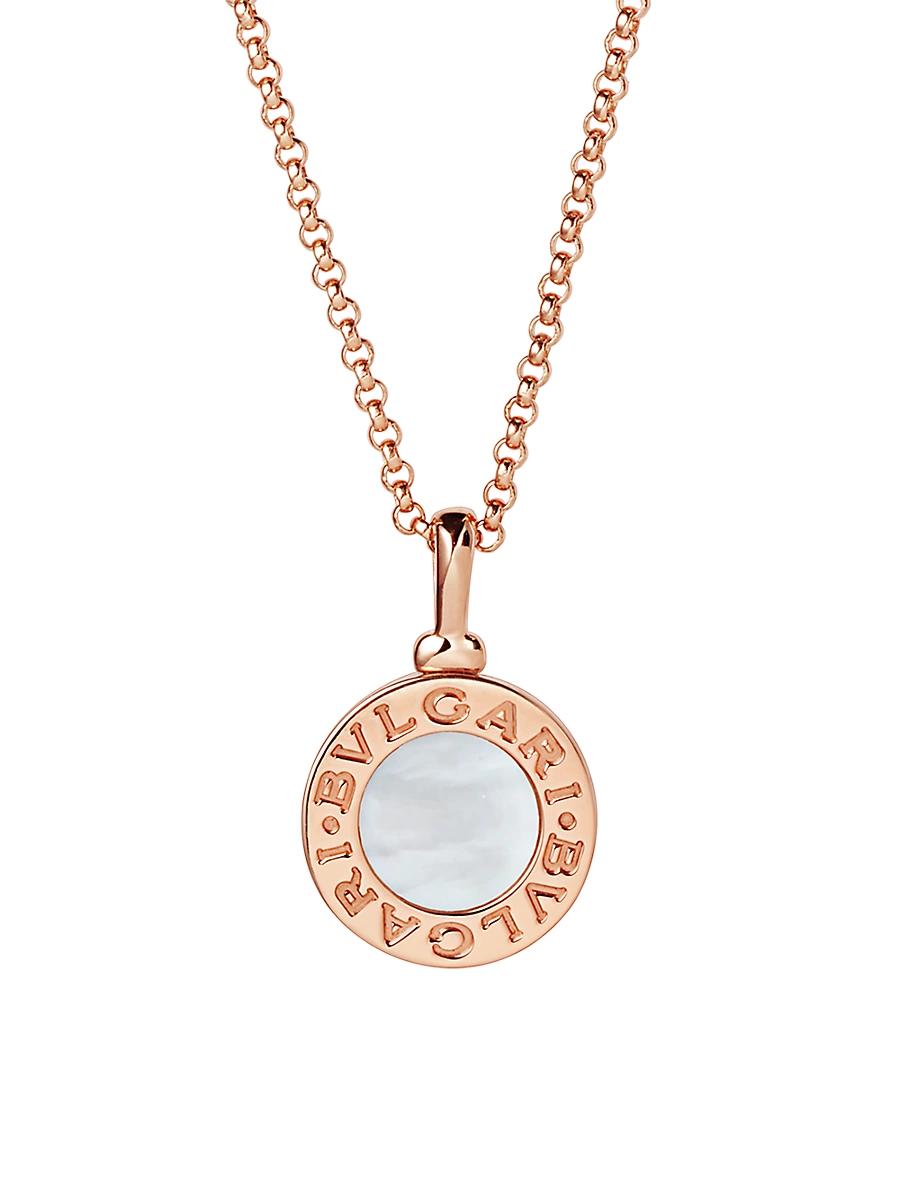 Womens Classic 18K Rose Gold & Mother-of-Pearl Pendant Necklace Product Image