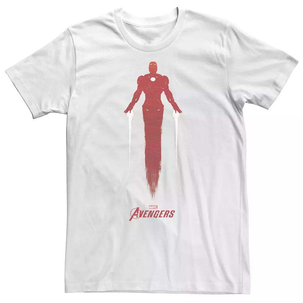 Big & Tall Marvel Avengers Game Iron Man Silhouette Tee, Men's,  Product Image