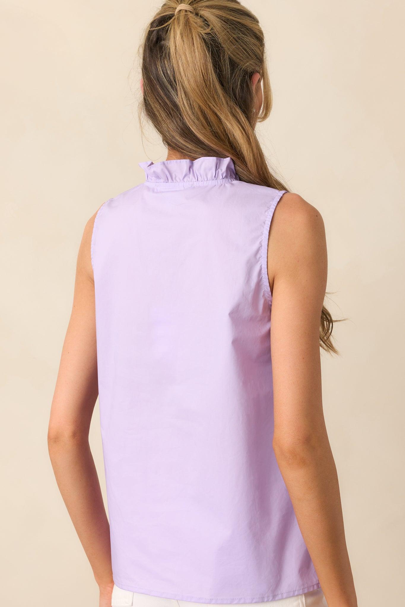 Tennyson Lilac Sleeveless Cotton Top Product Image
