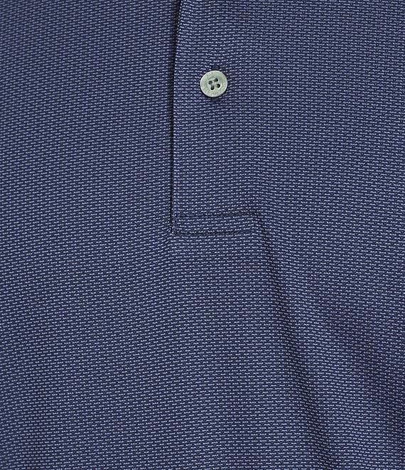 Roundtree & Yorke Big & Tall Performance Dash Short Sleeve Jacquard Polo Shirt Product Image