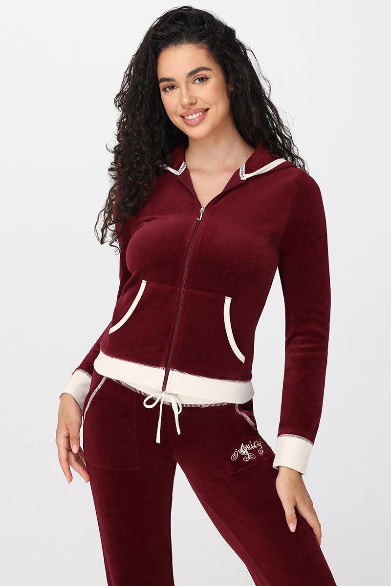 Sweetheart Cotton Velour Hoodie Product Image