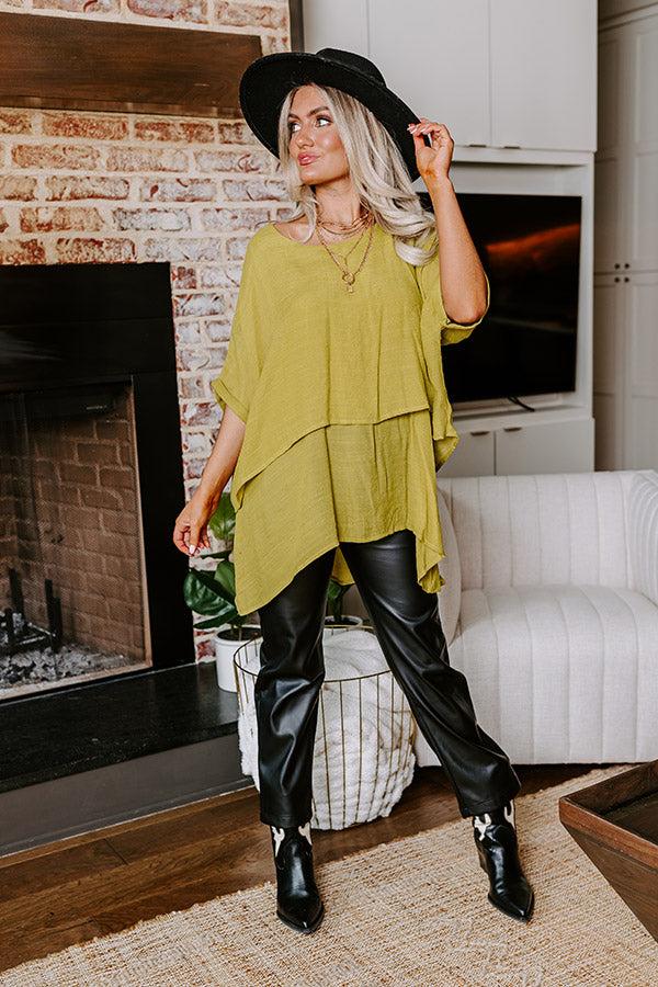 Tranquil Time Shift Top In Lime Punch Product Image