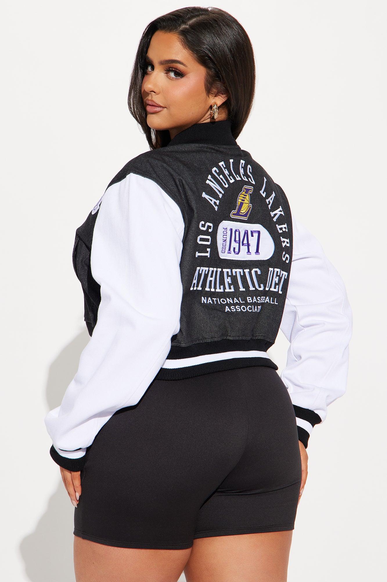 Lakers Home Game Jacket - Black Wash Product Image