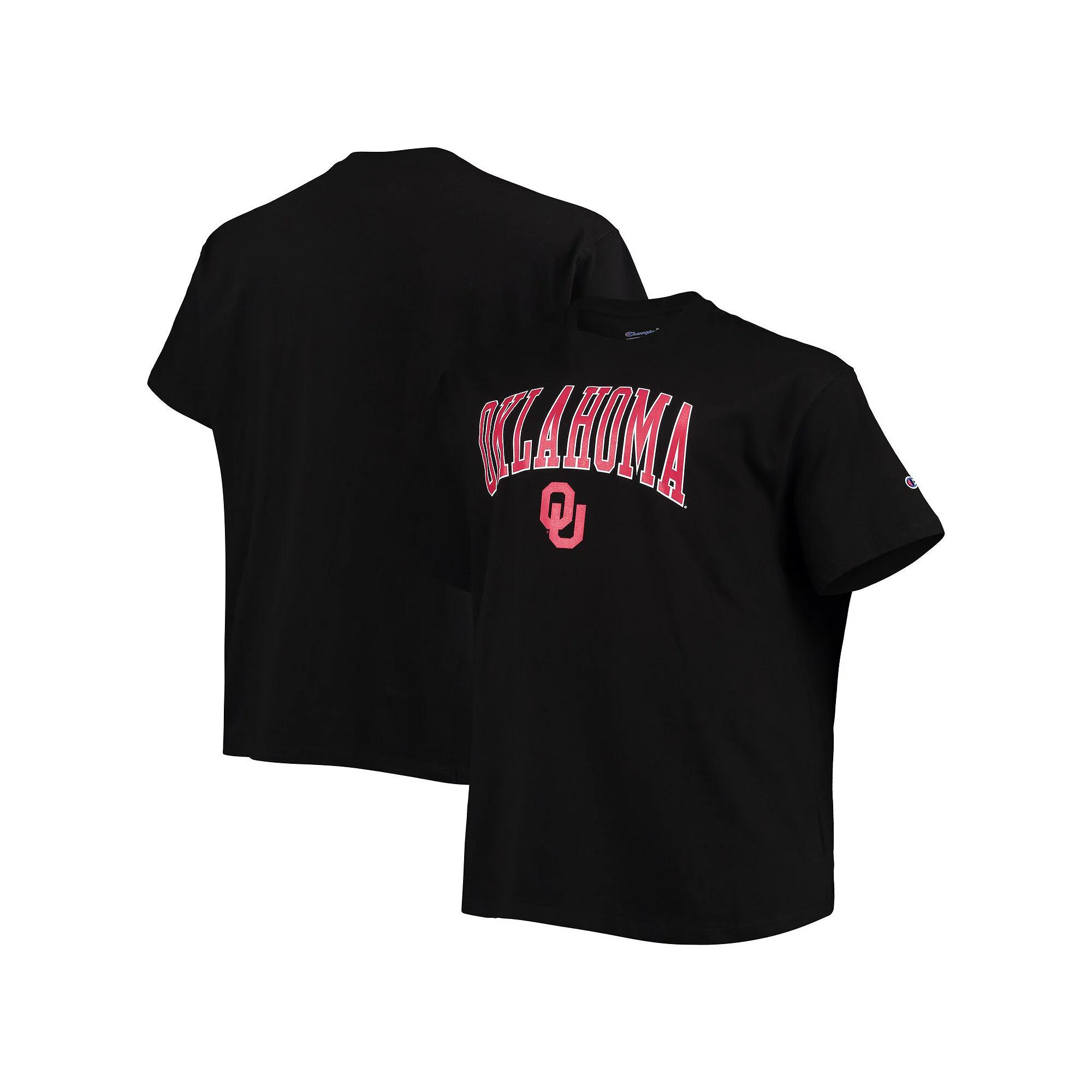 Men's Champion Black Oklahoma Sooners Big & Tall Arch Over Wordmark T-Shirt, Size: XLT Product Image