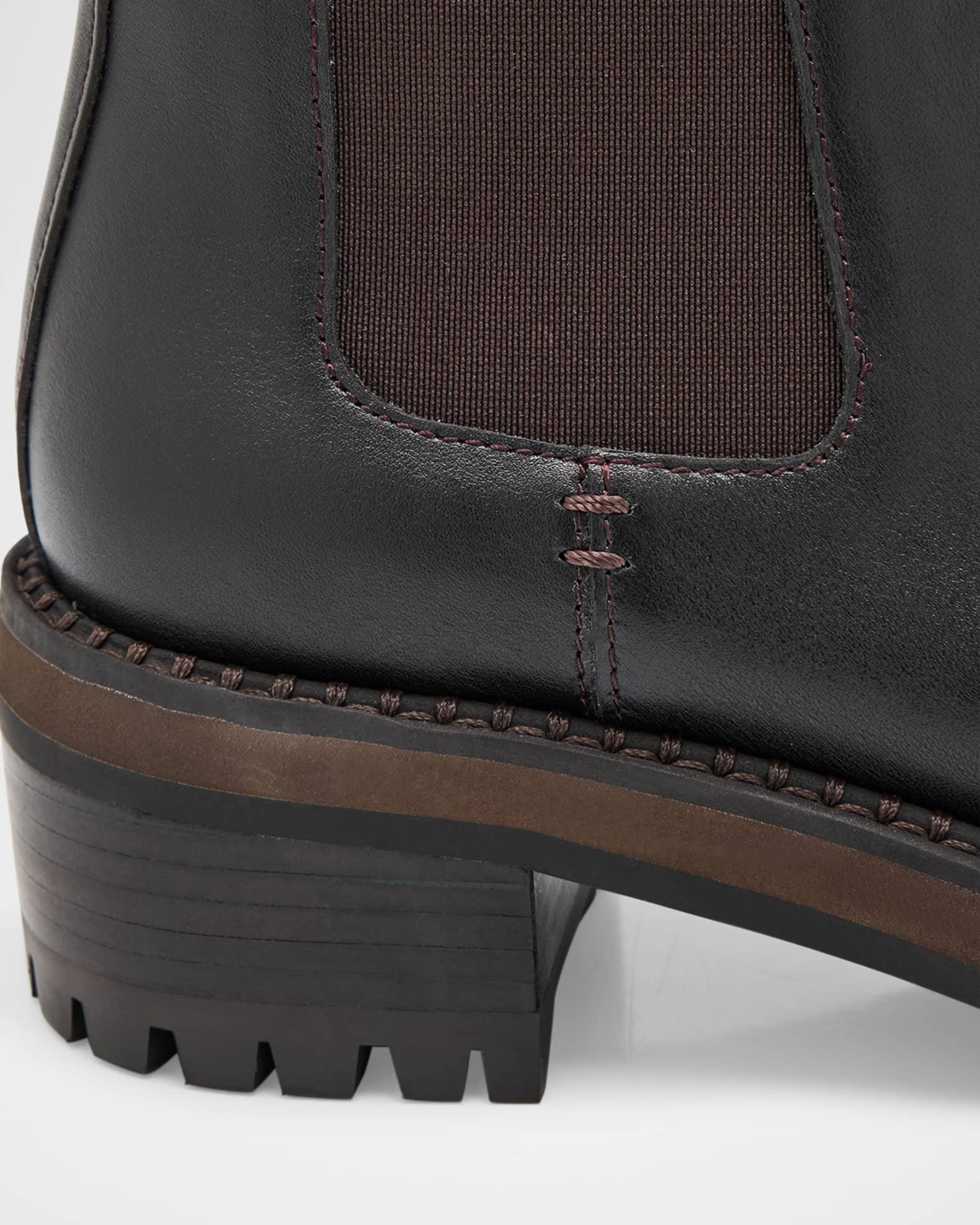 Faye Leather Lug-Sole Chelsea Booties Product Image