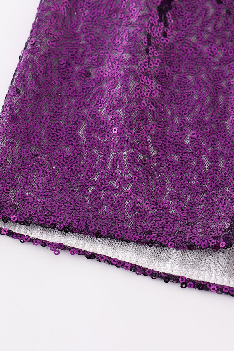 Purple sequin mardi gras mom&me skorts Product Image