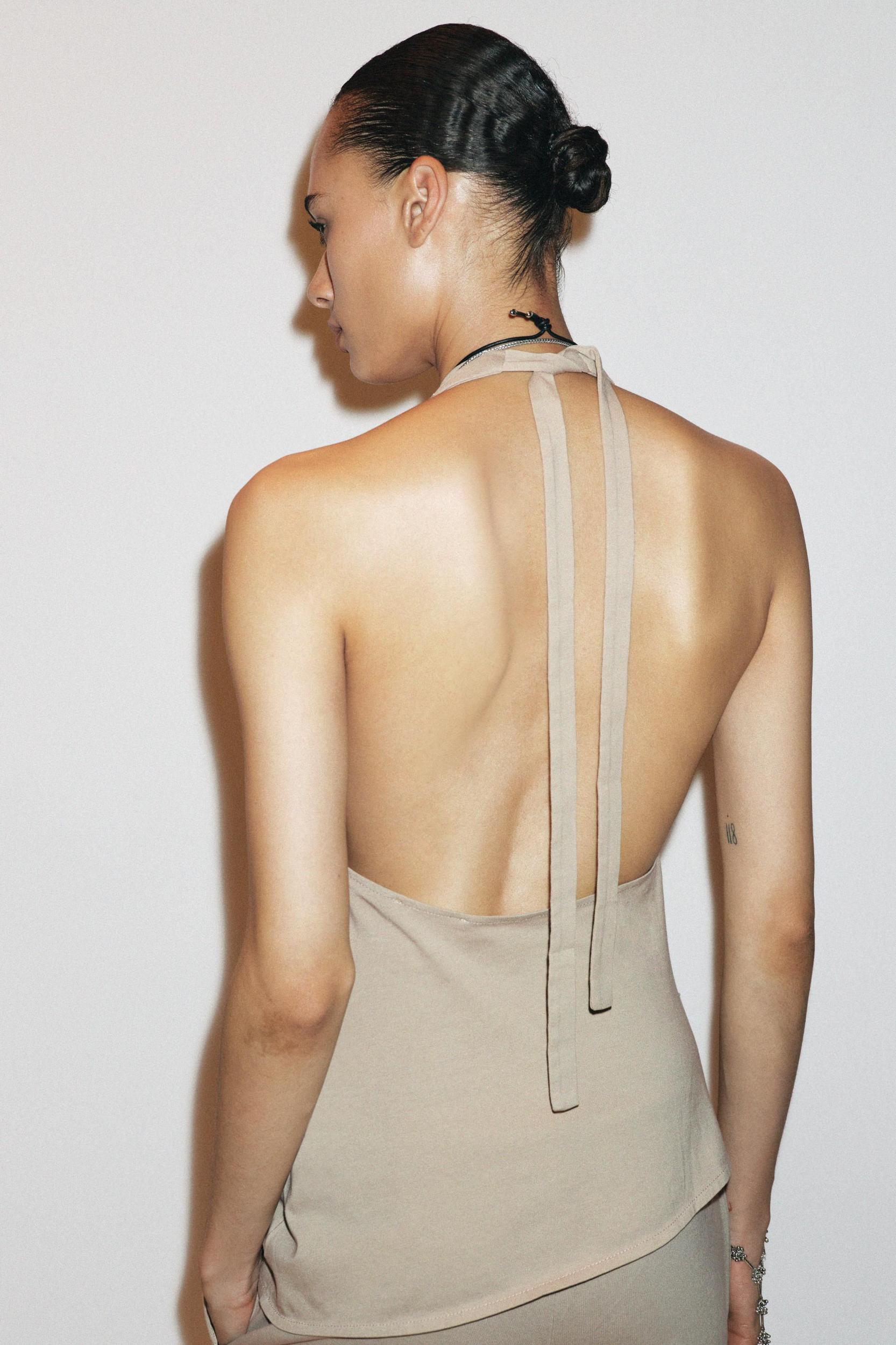 DYED EFFECT HALTER TOP Product Image