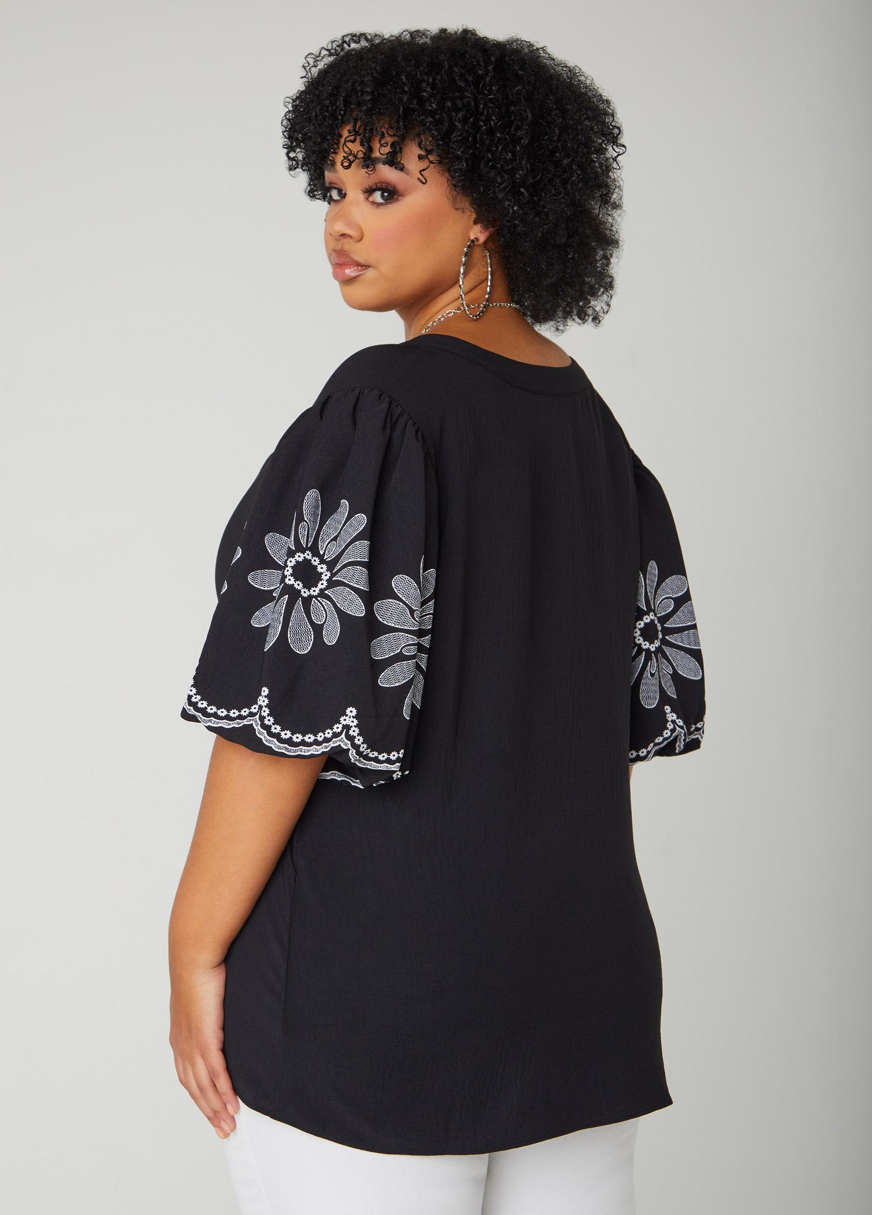 Floral Balloon Sleeve Blouse Product Image