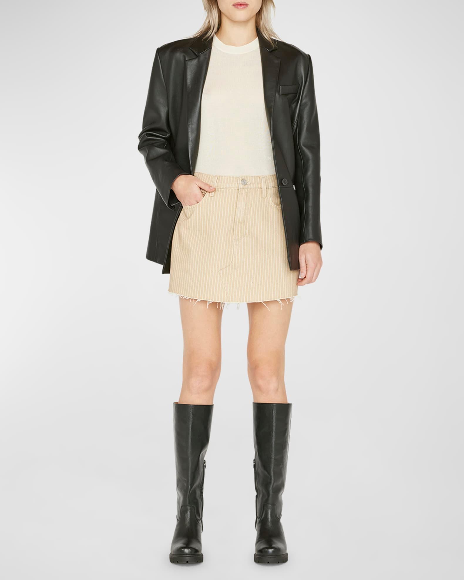 High N Tight Striped Denim Mini Skirt Product Image