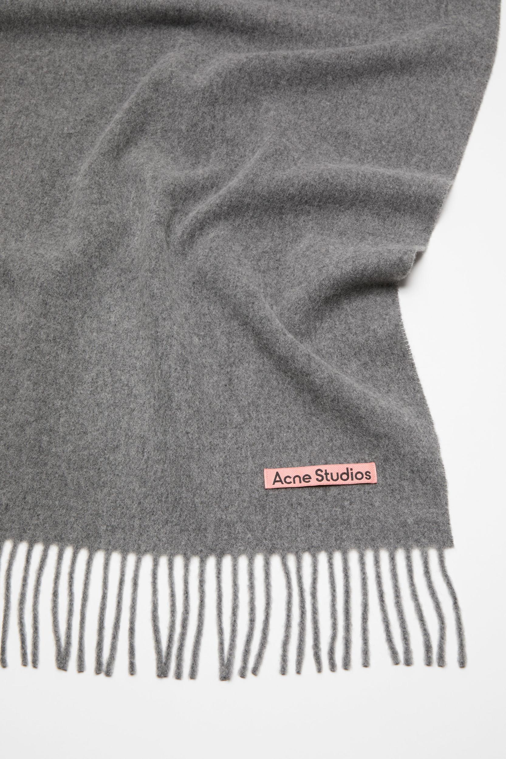 Fringe wool scarf - oversized Product Image