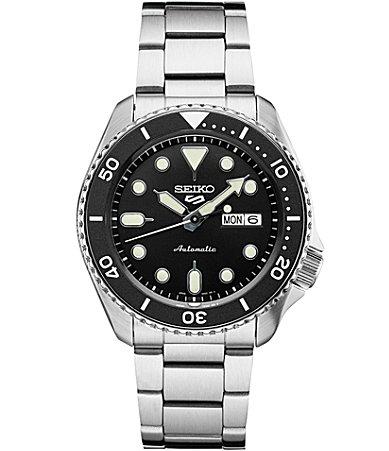 Seiko Mens Seiko 5 Sports Automatic Black Nylon Strap Watch Product Image