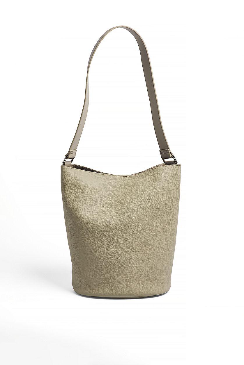 Leather Pin Detail Bucket Tote Product Image