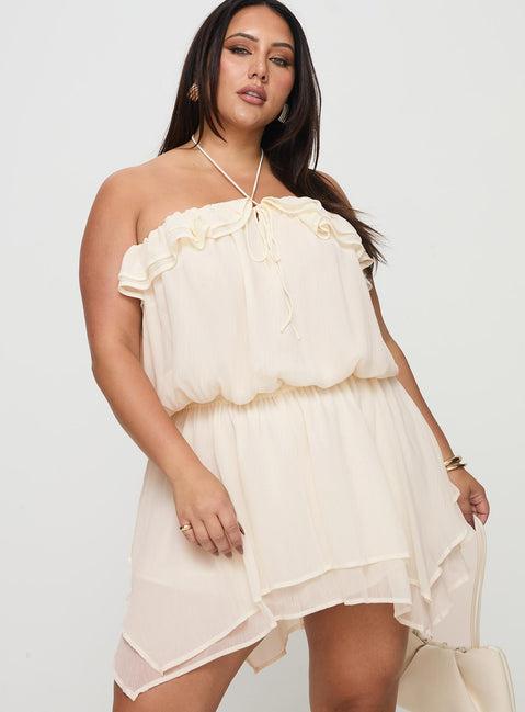 Soul Survivor Playsuit Cream Curve Product Image