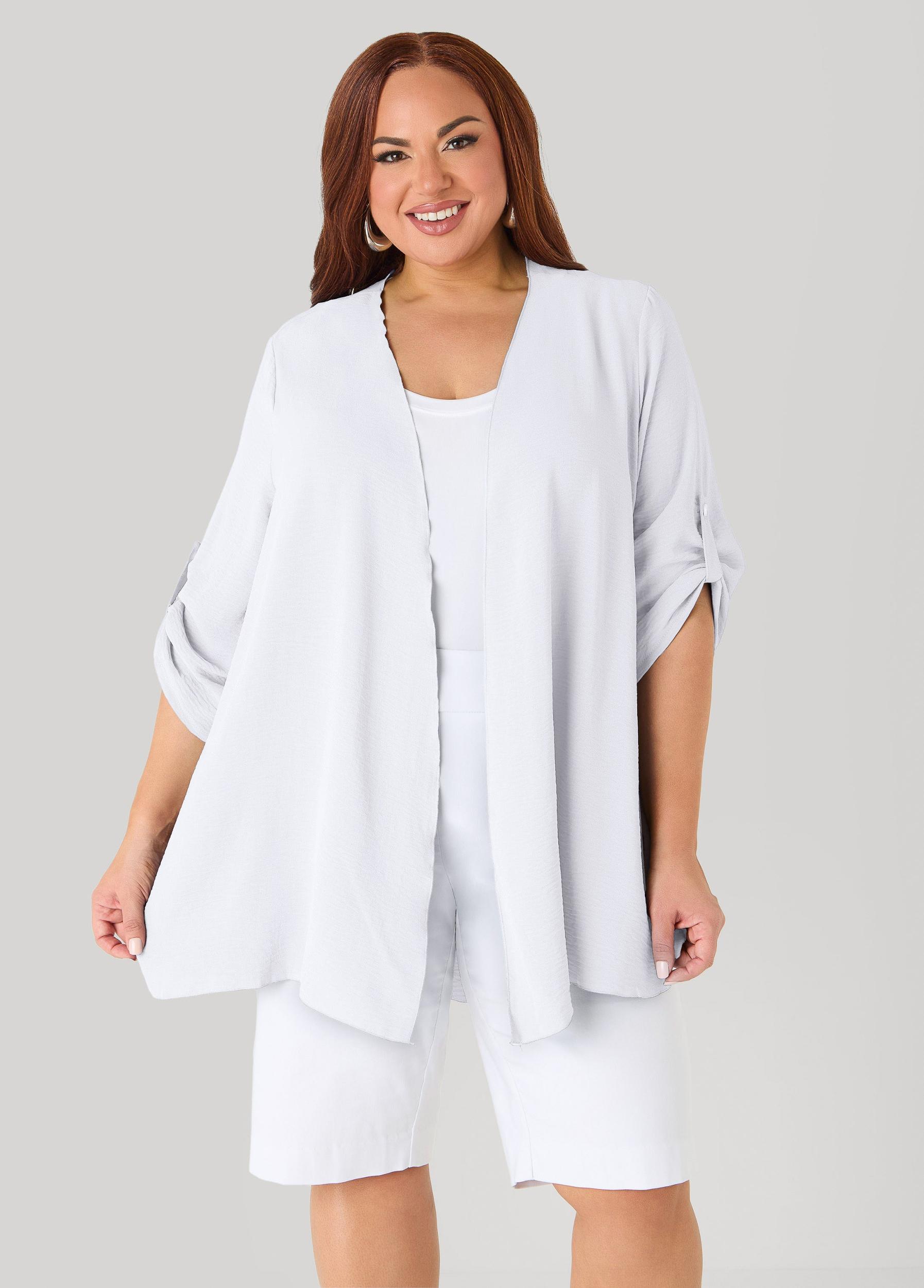 Textured Open Front Kimono Product Image