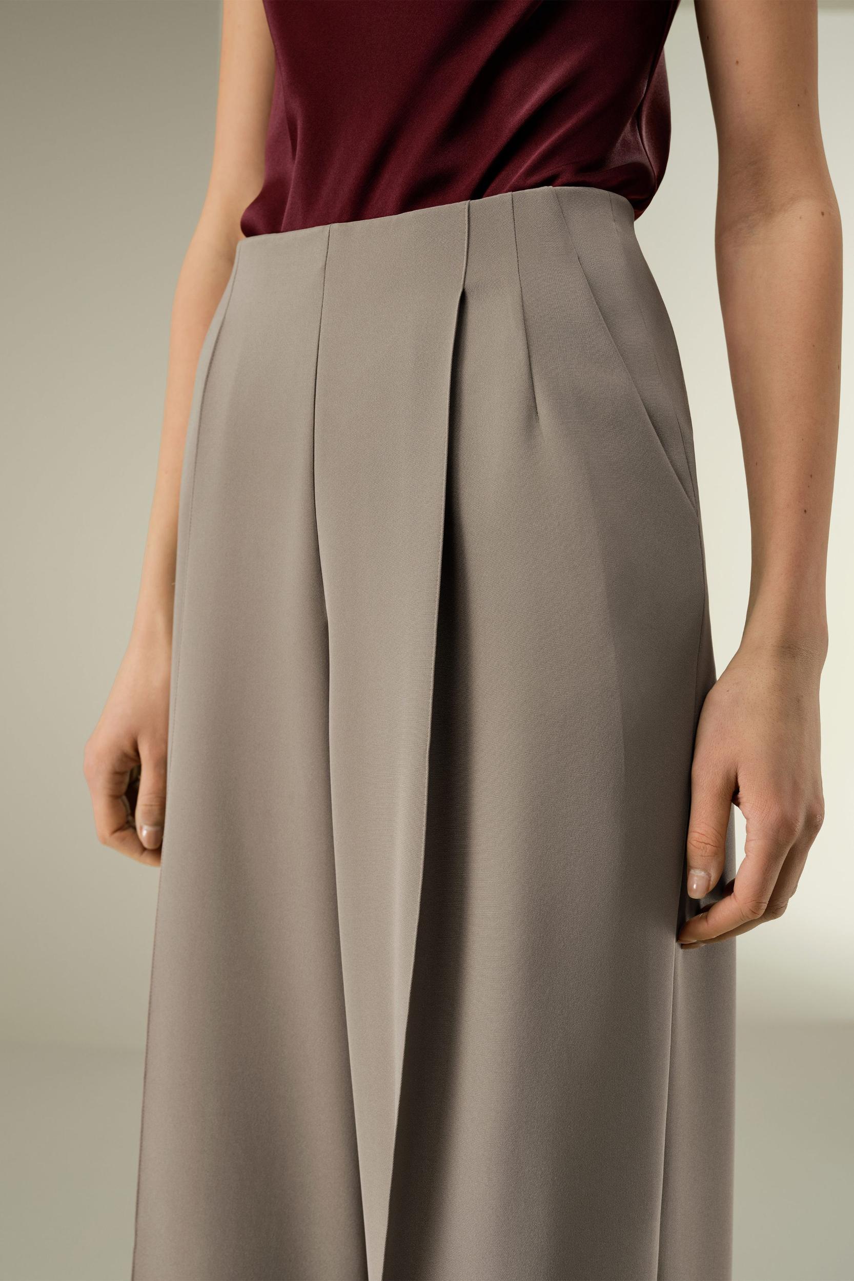 Stretch Silk Wide-Leg Pants Product Image