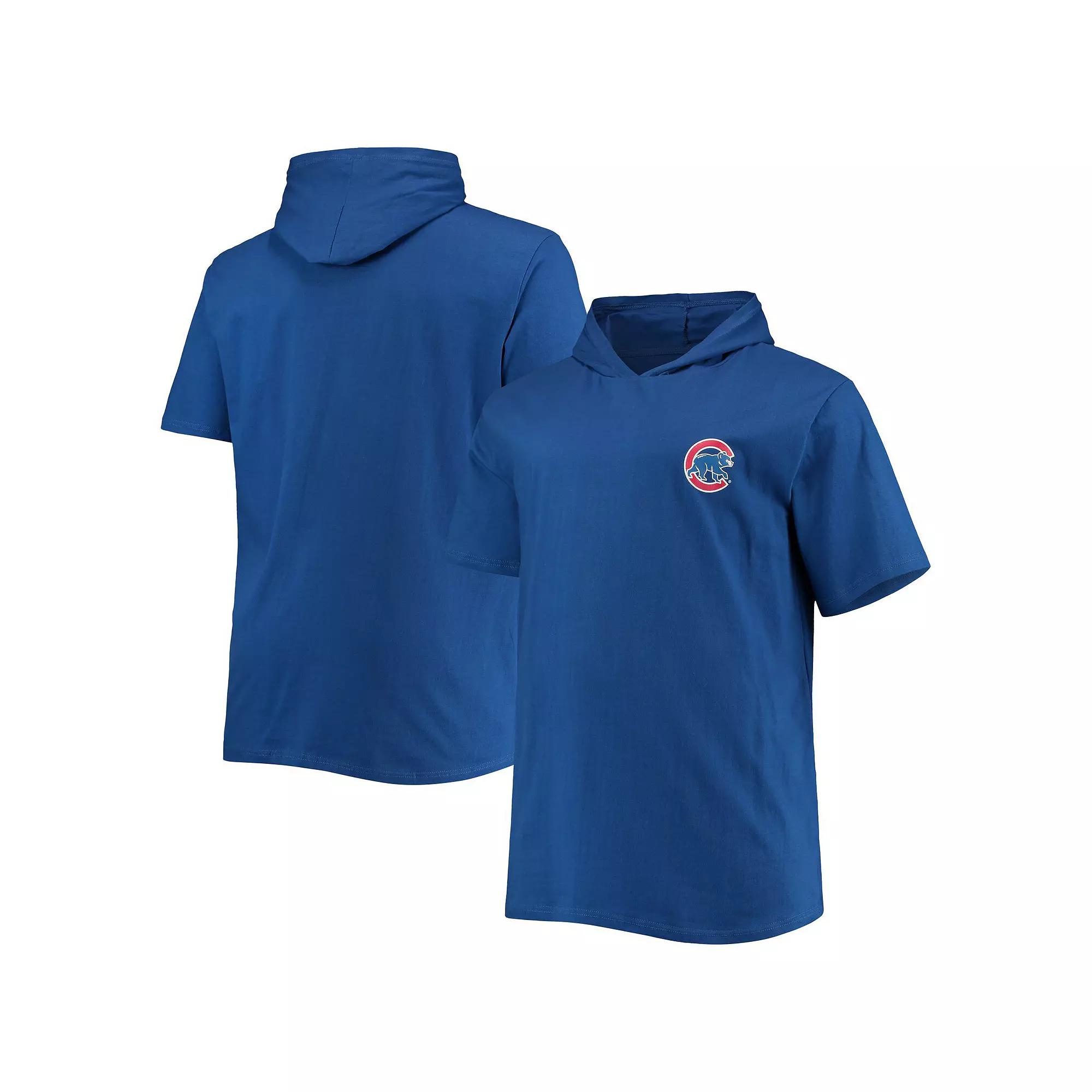 Men's Royal Chicago Cubs Big & Tall Jersey Short Sleeve Pullover Hoodie T-Shirt, Size: 2XB, Blue Product Image