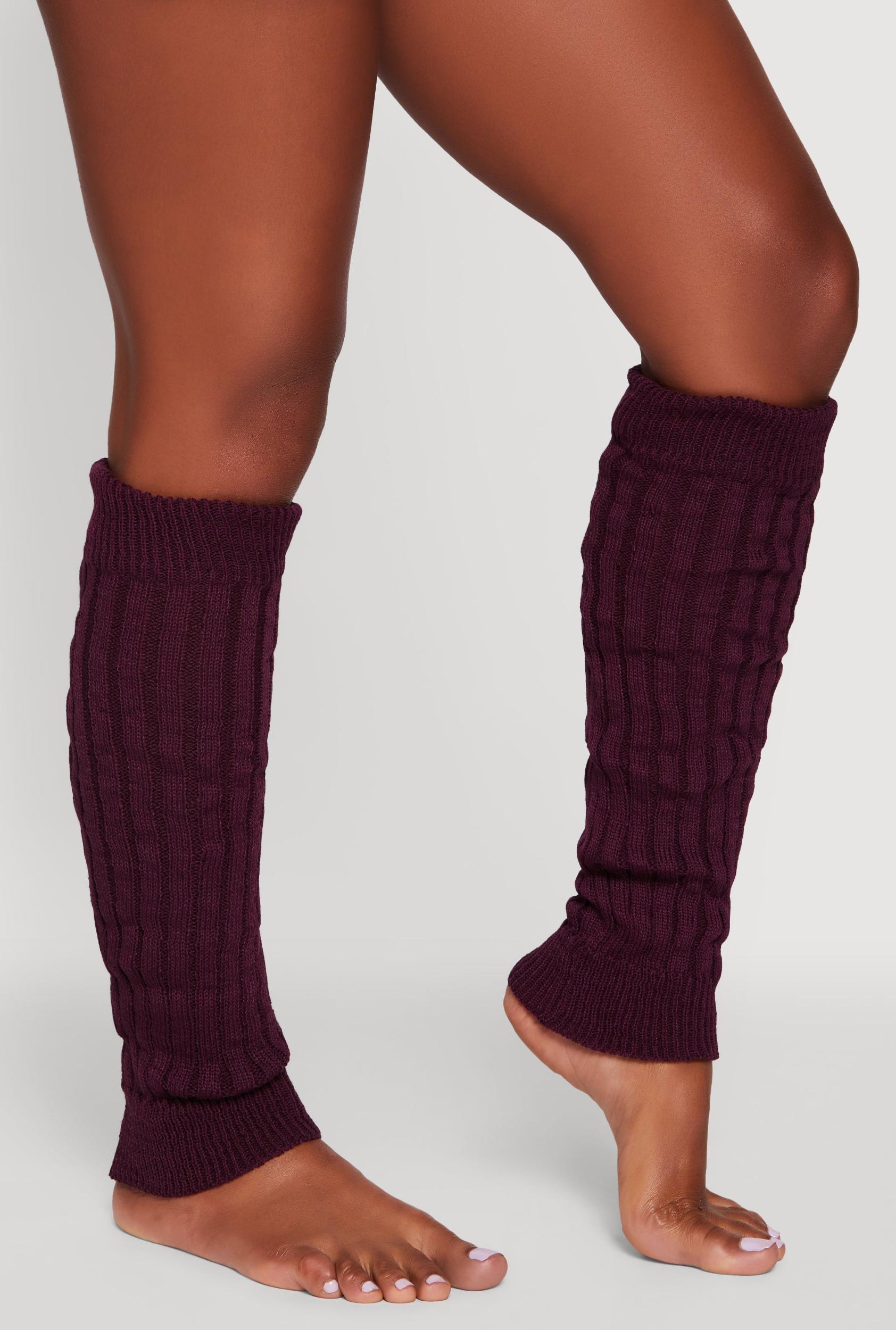 Ribbed Knit Leg Warmers Female Product Image