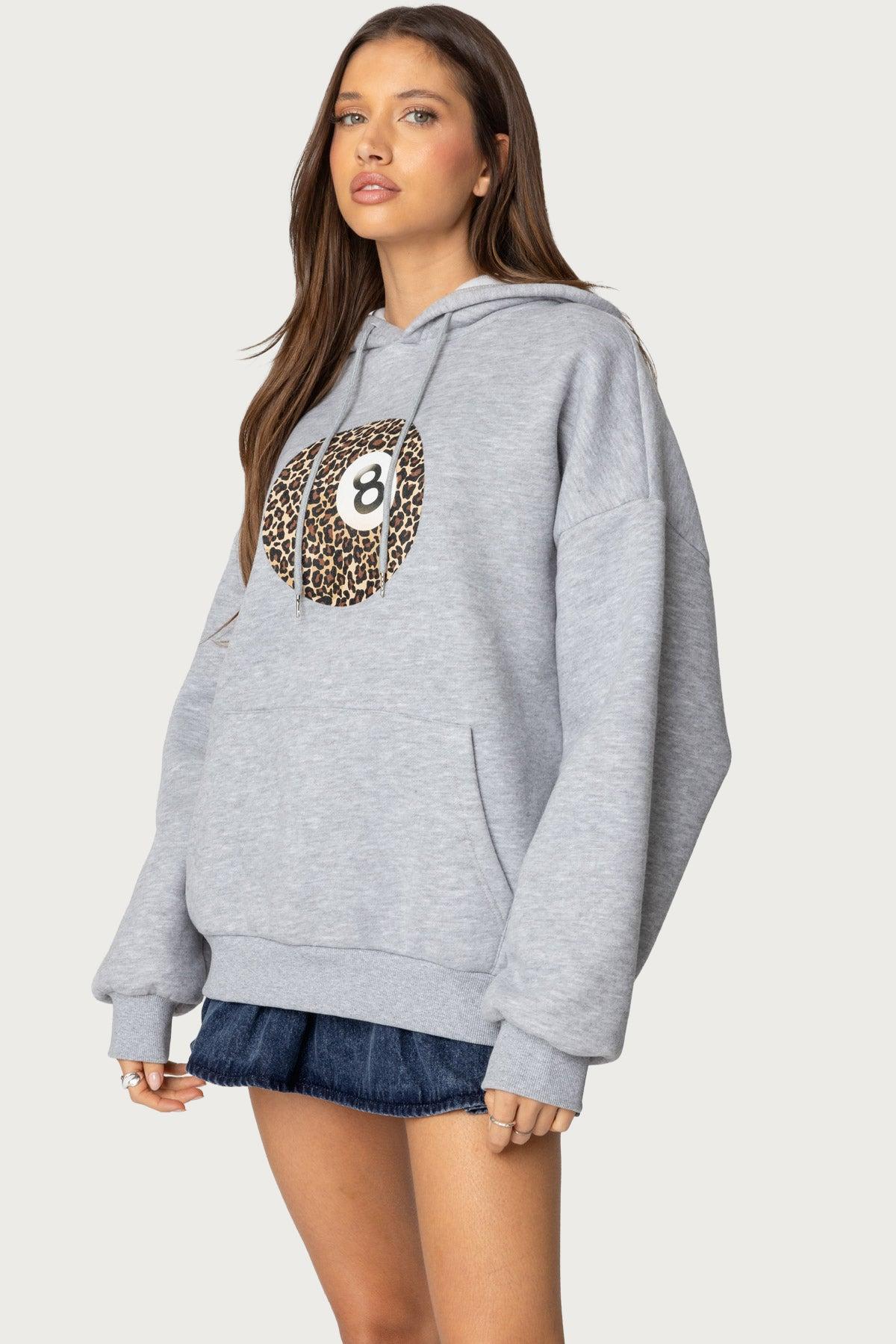 Leopard 8 Oversized Hoodie Product Image