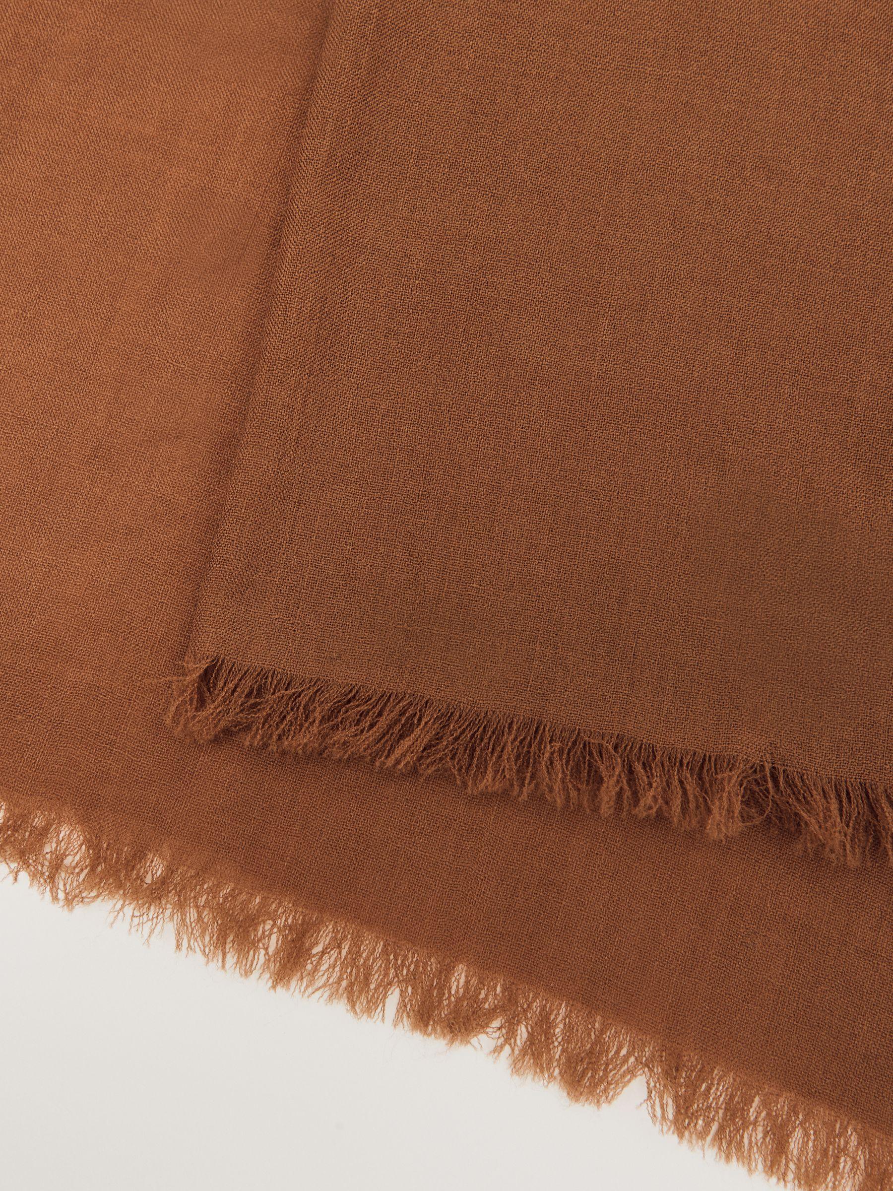 Wool-Cashmere Lightweight Scarf in Camel Product Image