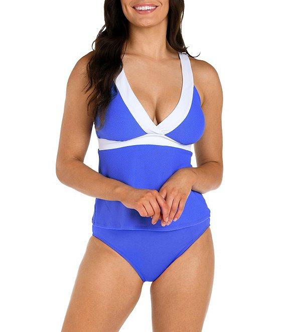 24th & Ocean Solid High Waist Swim Bottom Product Image