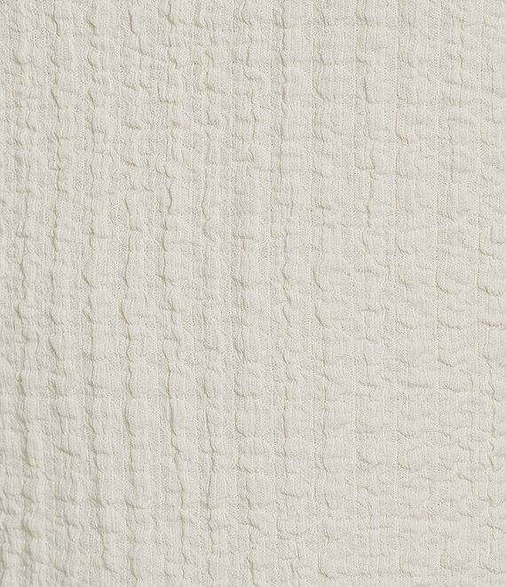 Calvin Klein Textured Crew Neck Cap Sleeve Blouse Product Image