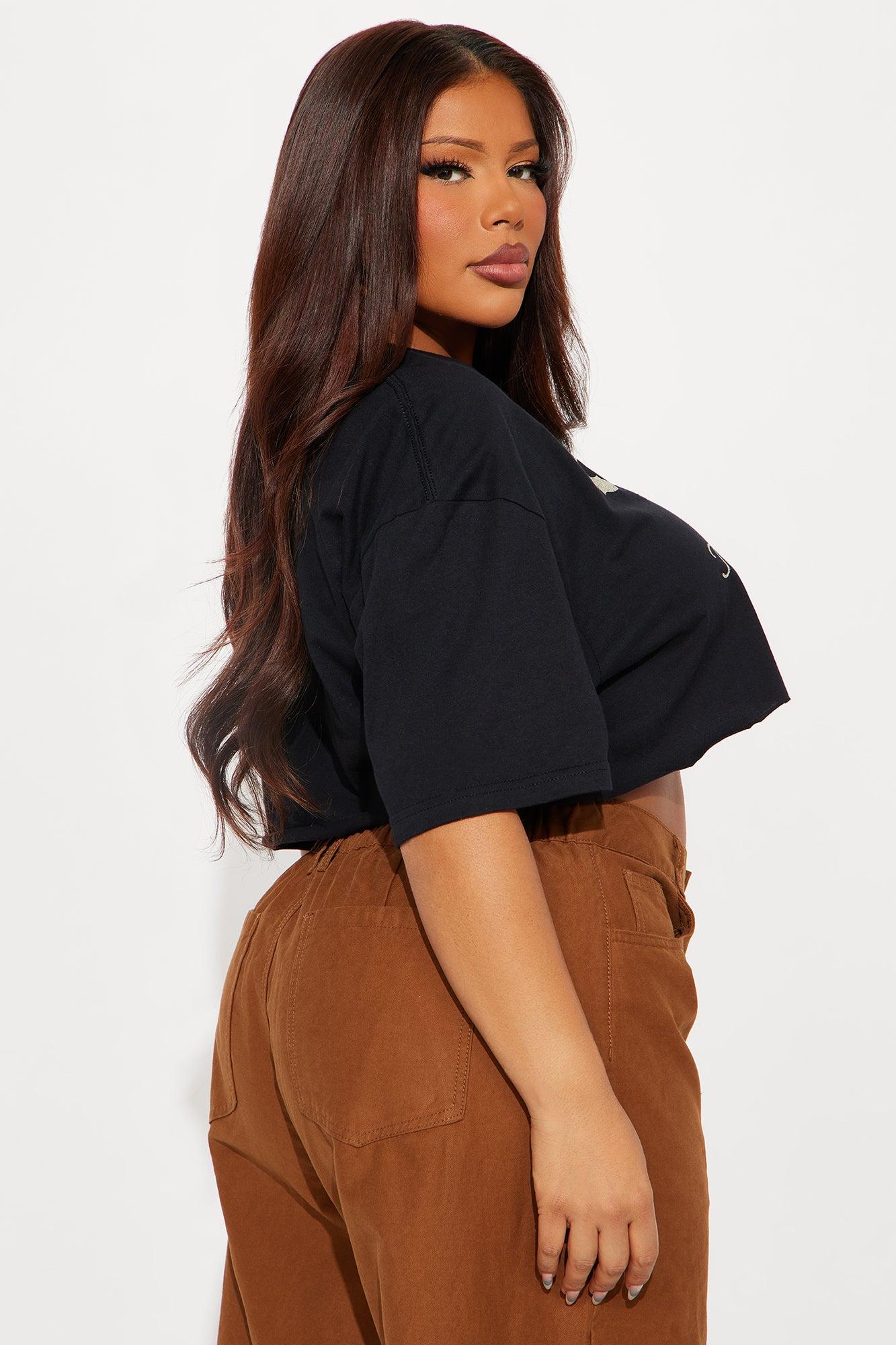 Cowboys And Beer Womens Oversized Tee - Black Female Product Image