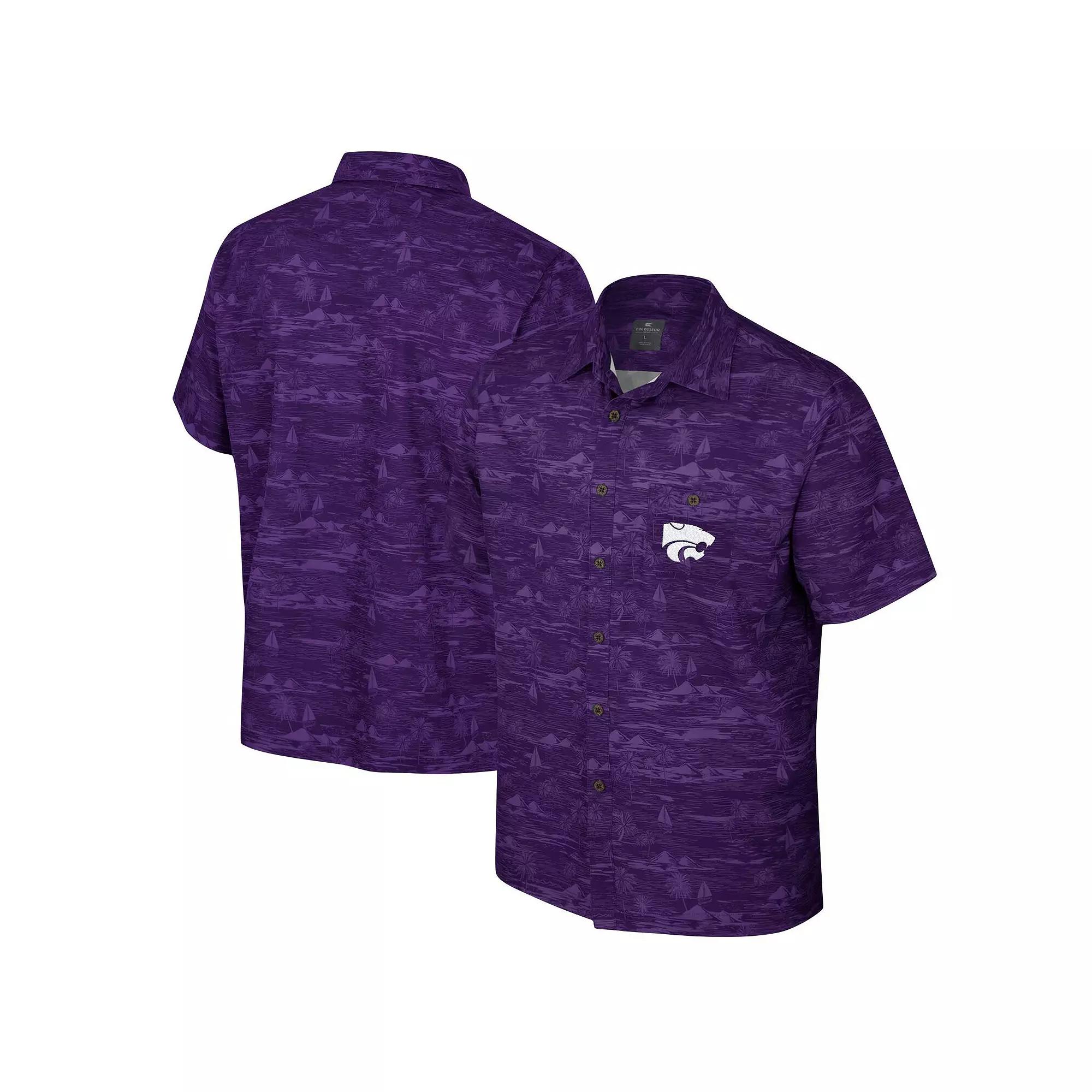 Men's Colosseum Purple Kansas State Wildcats Ozark Button-Up Shirt, Size: Medium Product Image