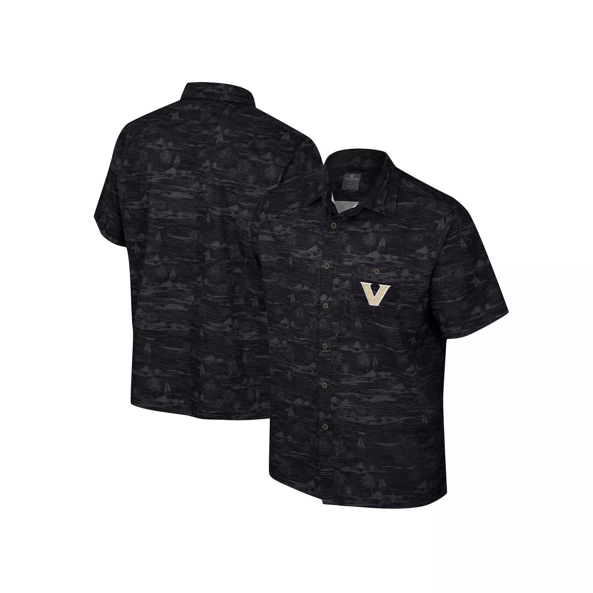 Men's Colosseum Navy Ole Miss Rebels Ozark Button-Up Shirt,  Product Image