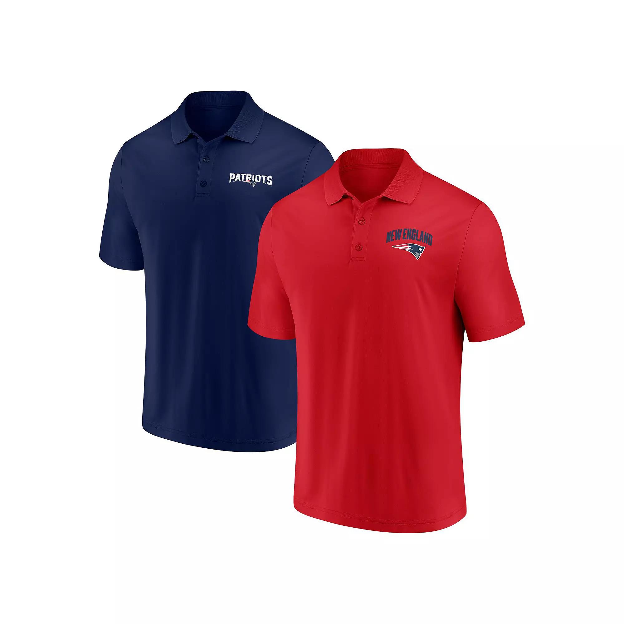 Men's Fanatics New England Patriots Lockup Two-Pack Polo Set, Size: 2XL, Blue Product Image