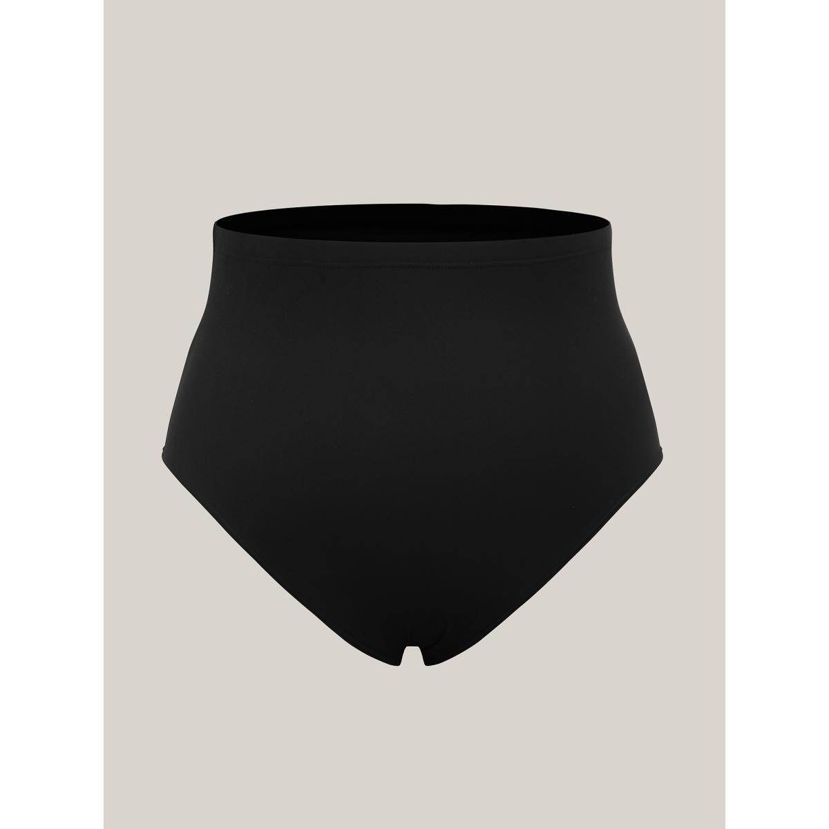 Plus Size Tropical Print Adjusable Drawstring One-Piece Swimsuit Women's Swimwear Black Beach Bodycon U-neck High stretch Curve Swim Dresses BloomChic 12/L Product Image