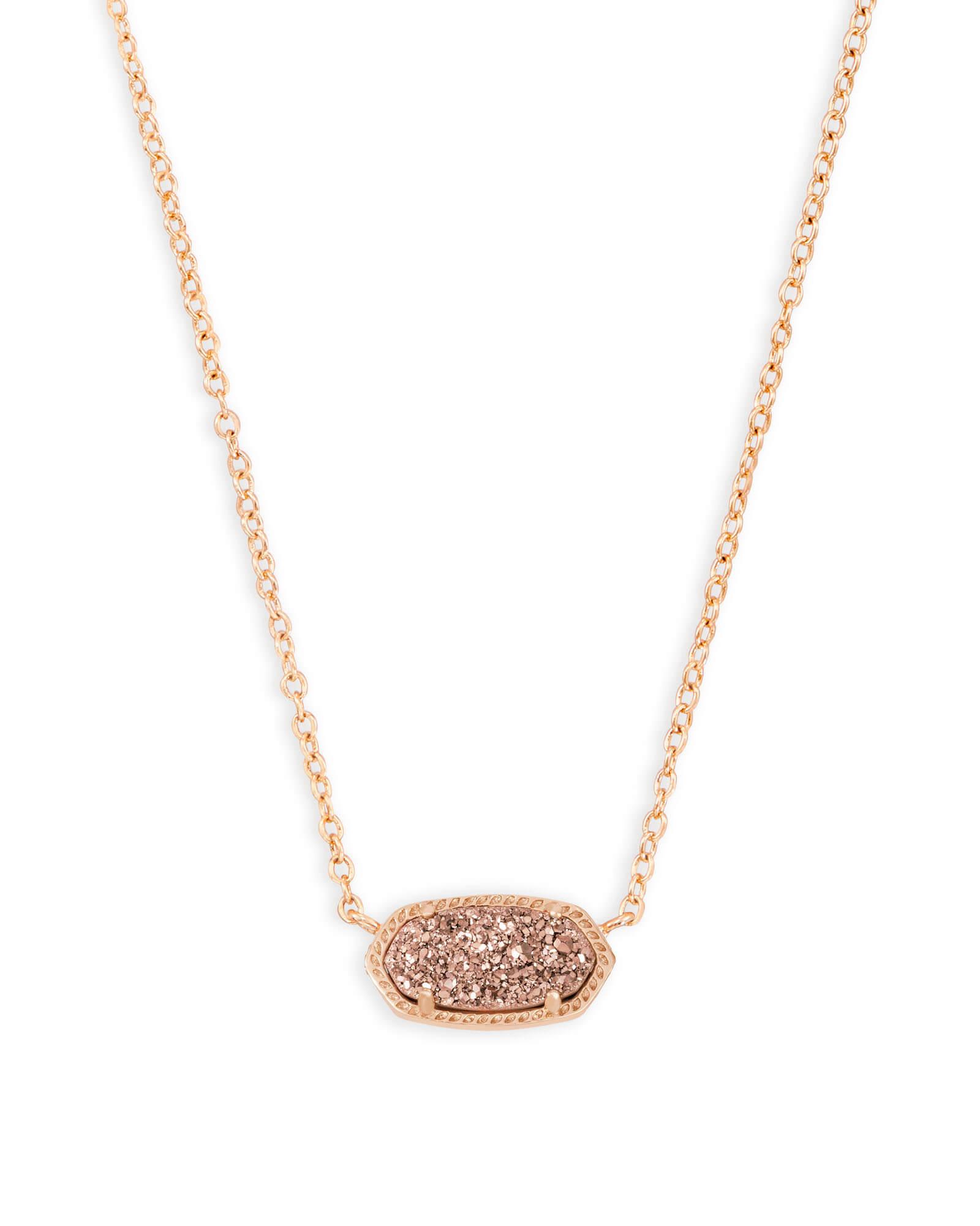 Kendra Scott Elisa Rose Gold Extended Length Pendant Necklace in Rose Gold | Drusy Product Image