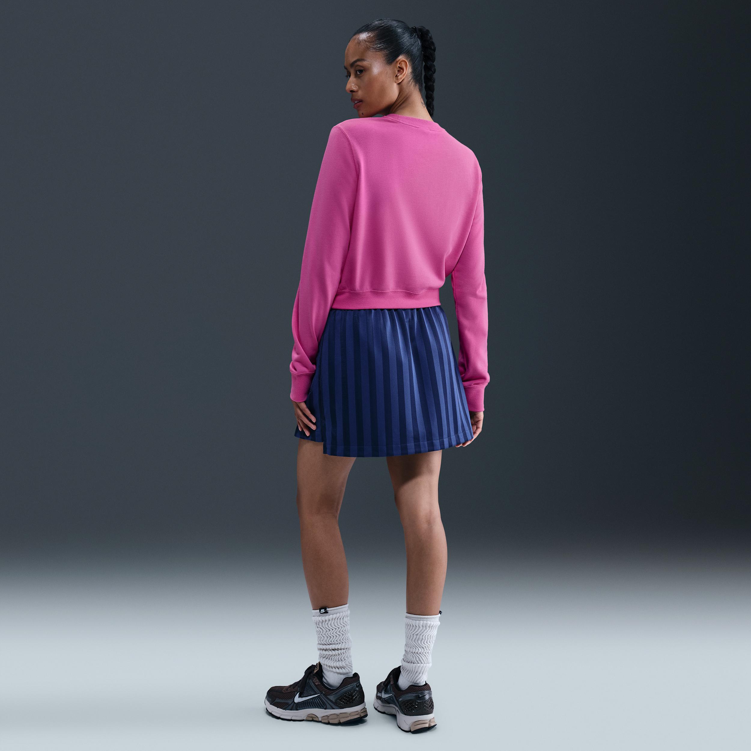 Womens Nike Sportswear Chill Terry Crew-Neck French Terry Sweatshirt | HV2393-675 Product Image