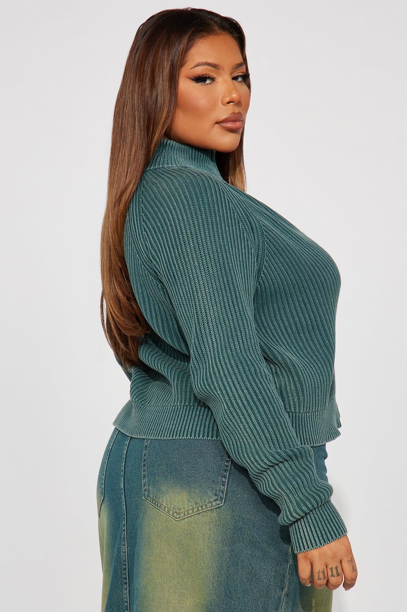 Fashion Forward Sweater - Green Female Product Image