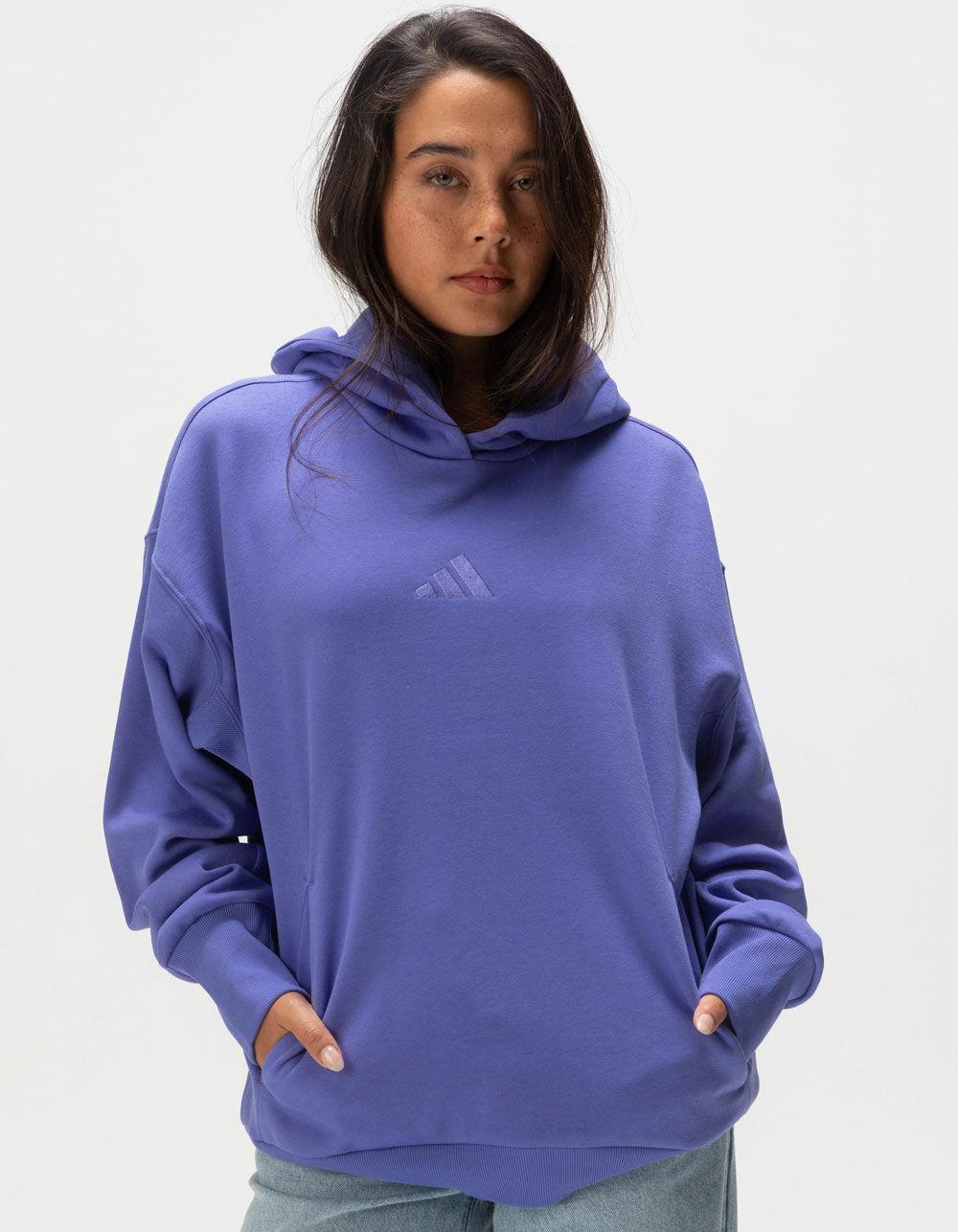 ADIDAS All SZN Womens Boyfriend Hoodie - LIGHT GRAY Product Image