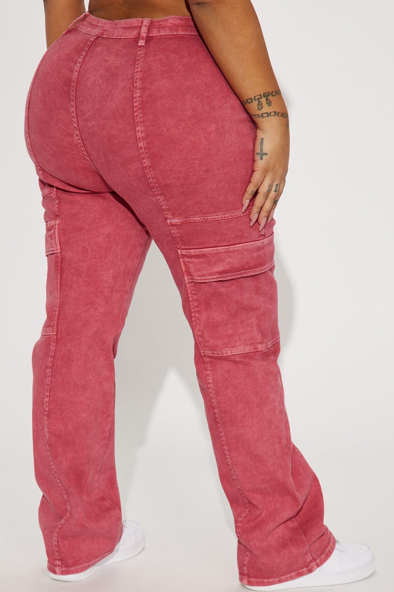 Step To It Stretch Utility Jeans - Red Product Image