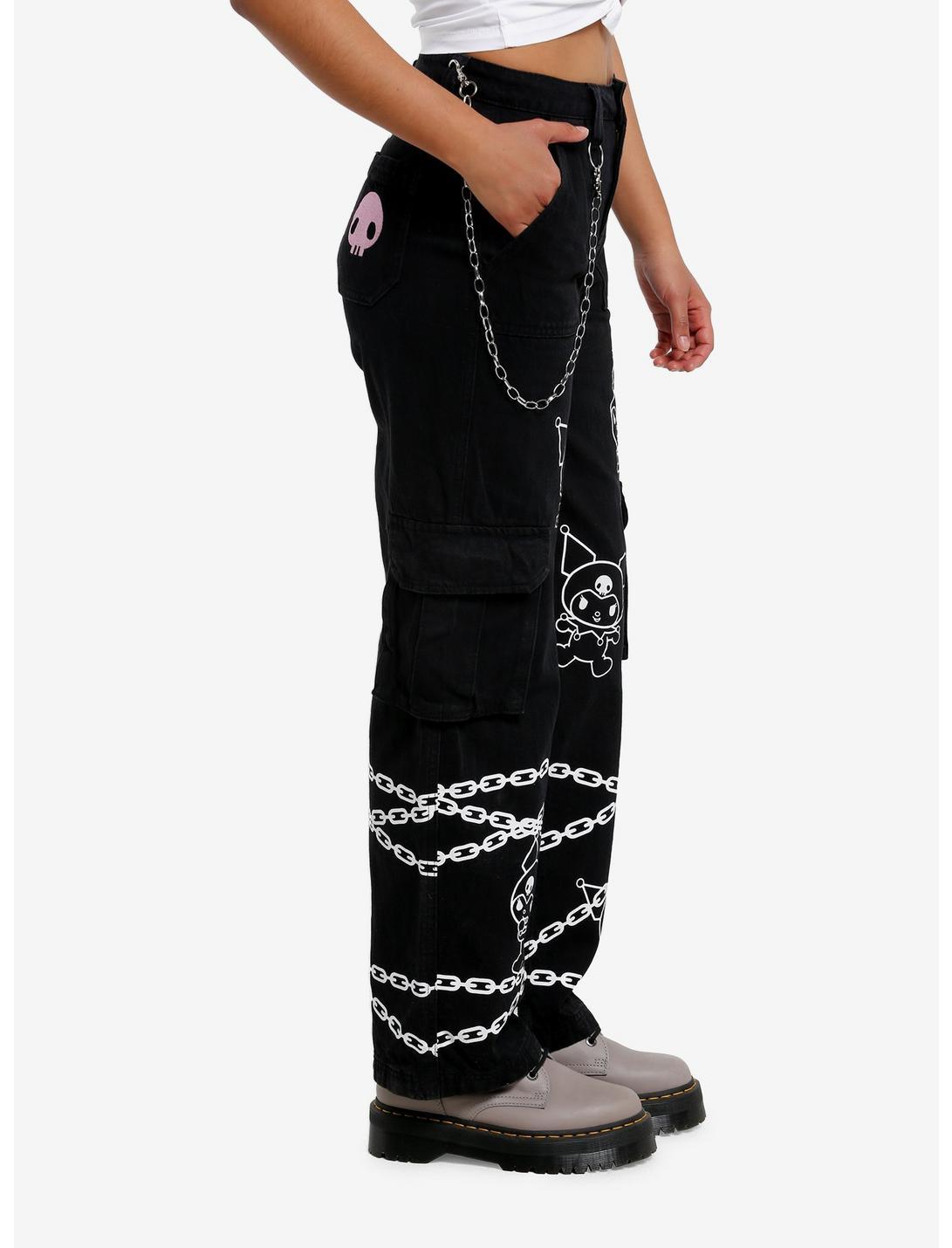 Kuromi Belt Chain Carpenter Pants Product Image